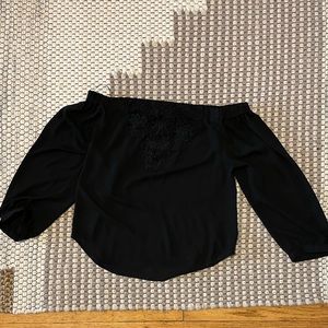 Express Black Lace Off-Shoulder Top Size S